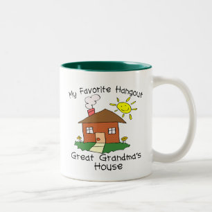 Das Haus der Lieblingstreffpunkt-großen Großmutter Zweifarbige Tasse