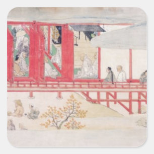 Das Haus des Shoguns Quadratischer Aufkleber