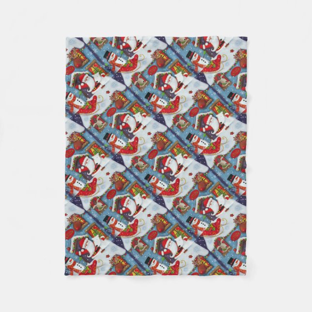 Das Haus des Weihnachtsmanns Fleecedecke (Vorderseite)