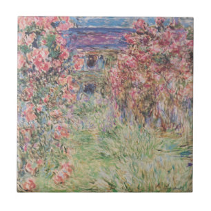 Das Haus in den Rosen - Claude Monet Fliese