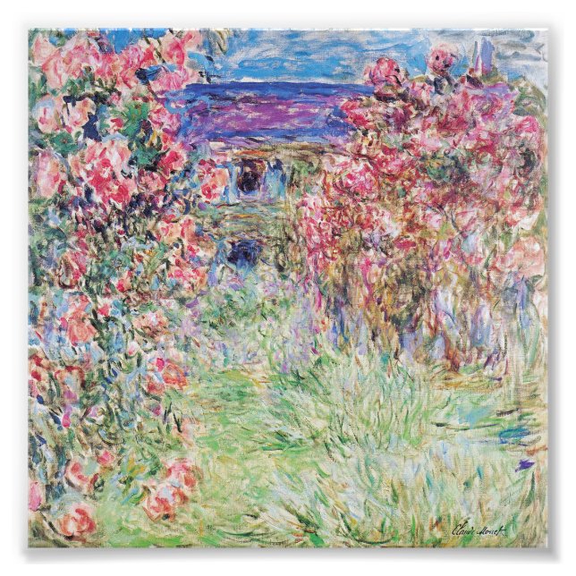 Das Haus in der Rose von Claude Monet, Fotodruck (Vorne)