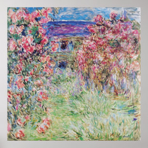 Das Haus in der Rose von Claude Monet, Poster