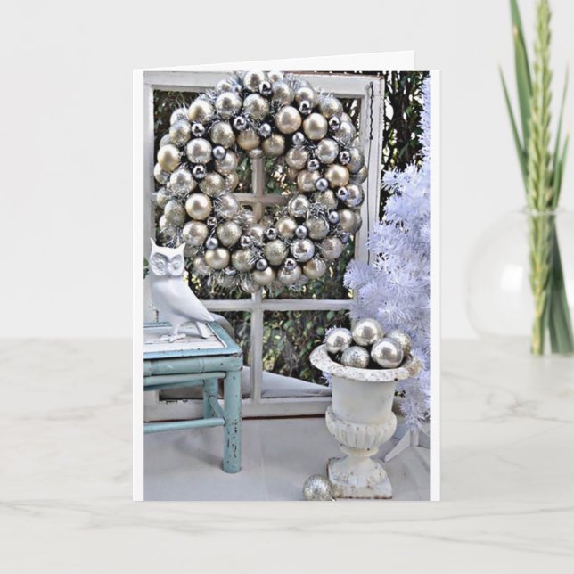 **DAS HAUS IST DEKORIERT UND WÜNSCHE WERDEN GESTAL KARTE (Vorderseite)