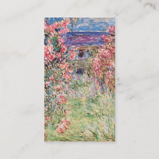 Das Haus unter den Rosen, Claude Monet Visitenkarte (Vorderseite)