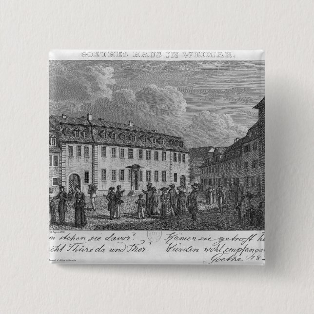 Das Haus von Johan Wolfgang von Goethe herein Button (Vorderseite)