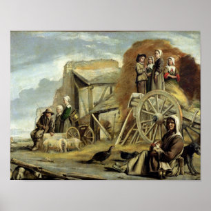 Das Haycart oder Rückkehr von Heuernte, 1641 Poster