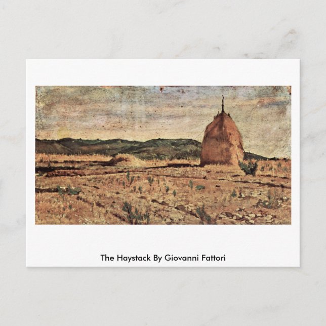 Das Haystack von Giovanni Fattori Postkarte (Vorderseite)