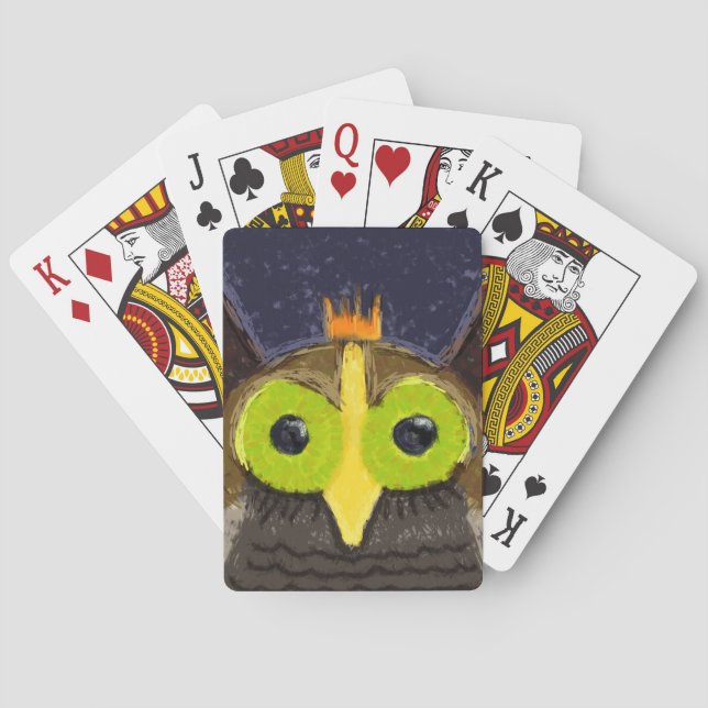 Das heikelnde Owl Spielkarten (Rückseite)