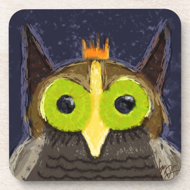 Das heikelnde Owl Untersetzer (Vorderseite)