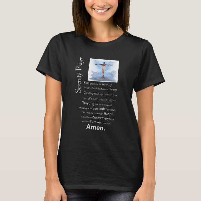 Das heilige Gebet Jesus kreuzen T-Shirt (Vorderseite)