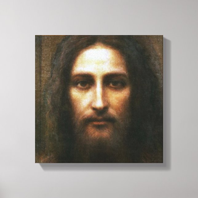 DAS HEILIGE GESICHT DER JESUS-DEVOTIONAL POSTER LEINWANDDRUCK (Vorderseite)
