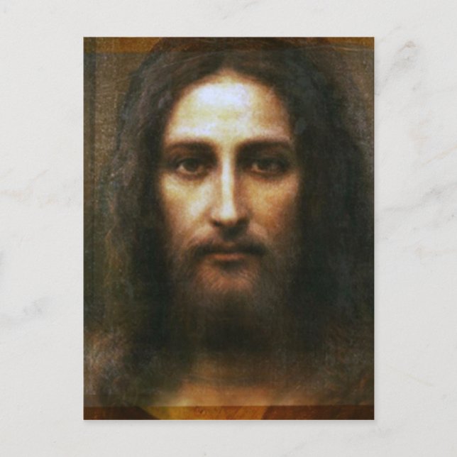 DAS HEILIGE GESICHT JESUS POSTKARTE (Vorderseite)
