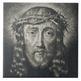 Das heilige Gesicht mit Dornen gekrönt Fliese