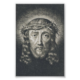 Das heilige Gesicht mit Dornen gekrönt Fotodruck