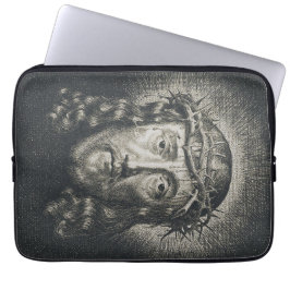 Das heilige Gesicht mit Dornen gekrönt Laptopschutzhülle