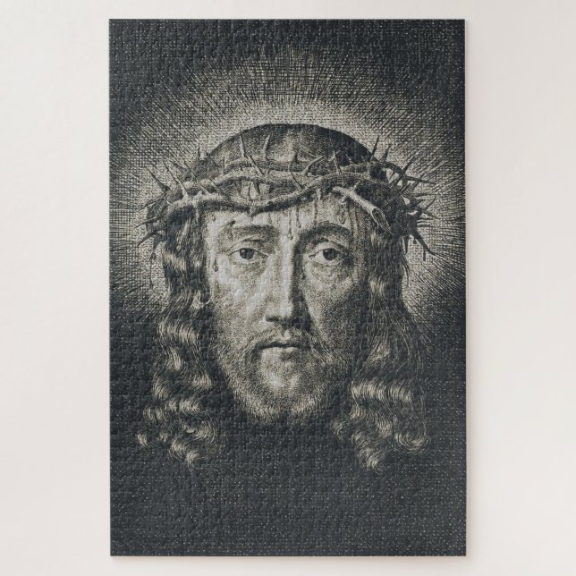 Das heilige Gesicht mit Dornen gekrönt Puzzle (Vertikal)
