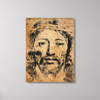 Das heilige Gesicht von Jesus Canvas Print Leinwanddruck