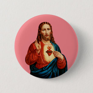 Das heilige Herz Jesu Button