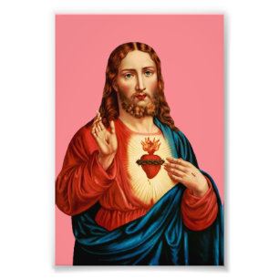 Das Heilige Herz Jesu Feinkunstporträt Fotodruck