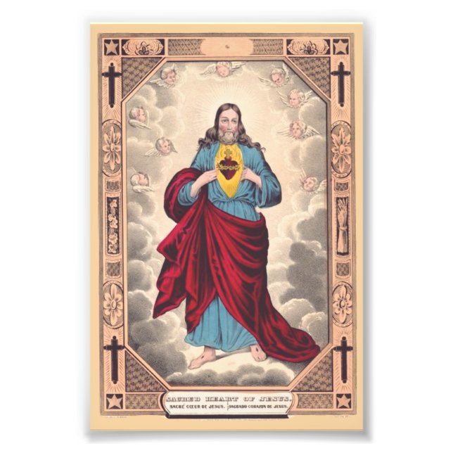Das Heilige Herz Jesu Fotodruck (Vorne)