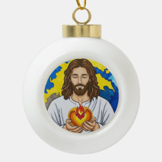 Das Heilige Herz Jesu Keramik Kugel-Ornament