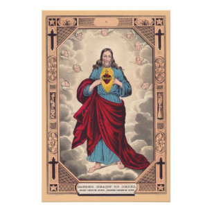 Das Heilige Herz Jesu Poster