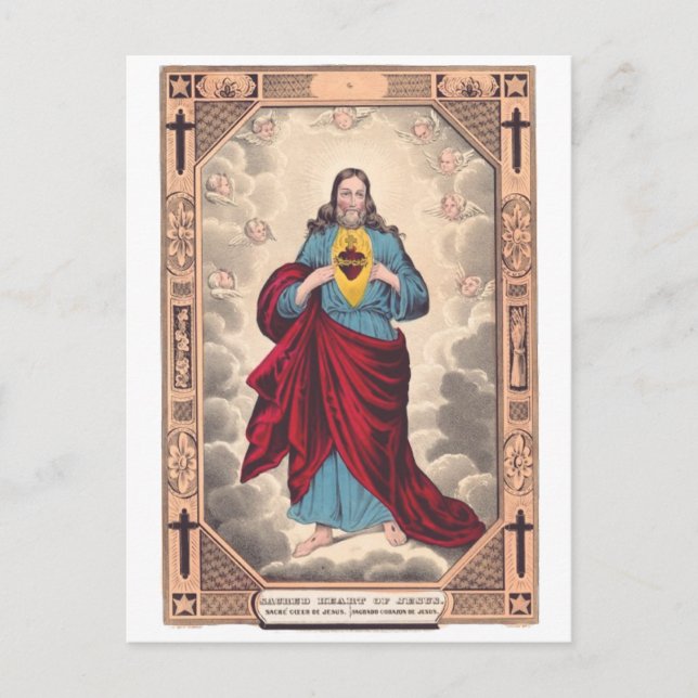 Das heilige Herz Jesu Postkarte (Vorderseite)