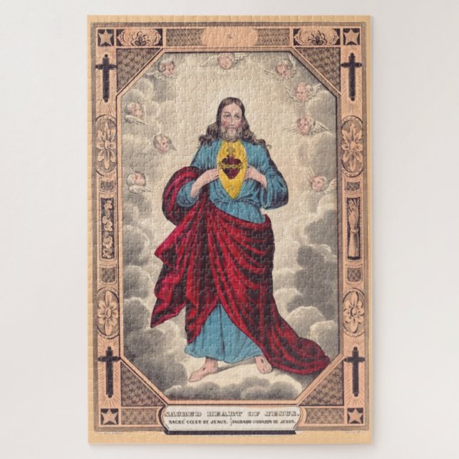 Das Heilige Herz Jesu Puzzle (Vertikal)