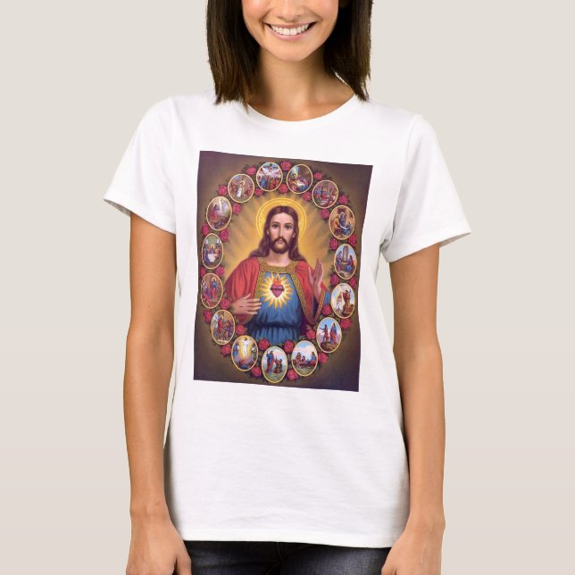 Das heilige Herz von Jesus T-Shirt (Vorderseite)