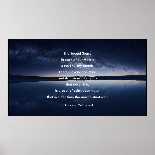 Das heilige Raumplakat Poster (Vorne)