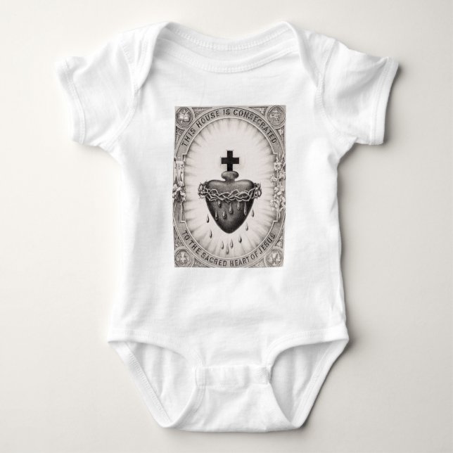 Das heiligste Herz Jesu Christi Baby Strampler (Vorderseite)