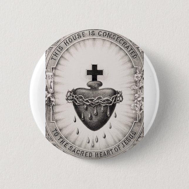 Das heiligste Herz Jesu Christi Button (Vorderseite)