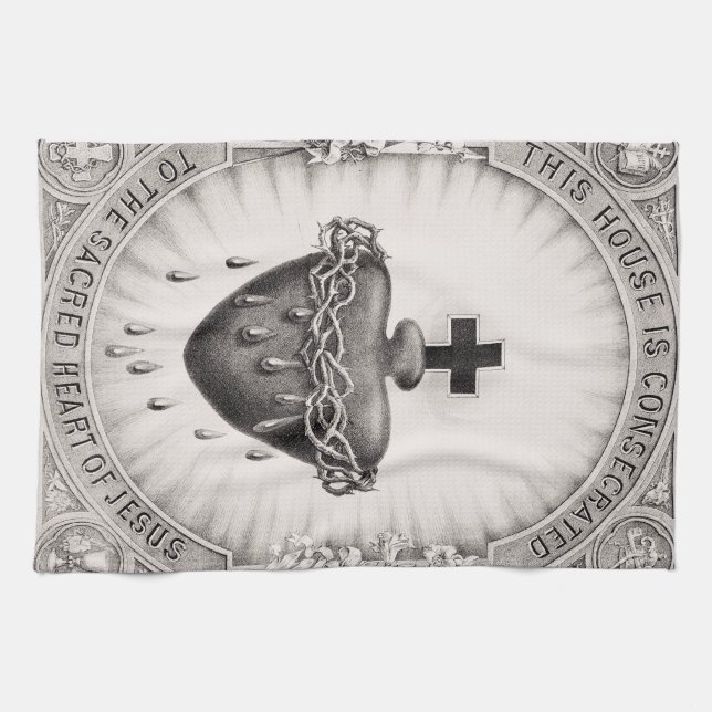 Das heiligste Herz Jesu Christi Geschirrtuch (Horizontal)