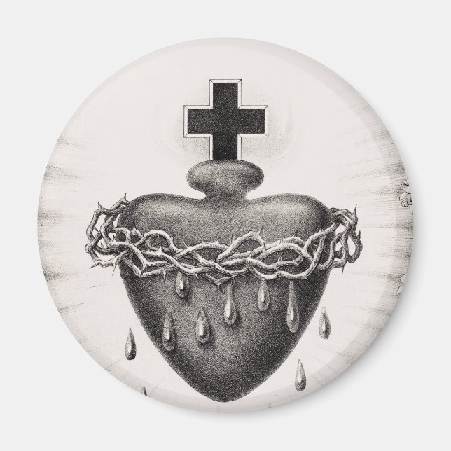 Das heiligste Herz Jesu Christi Magnet (Vorne)