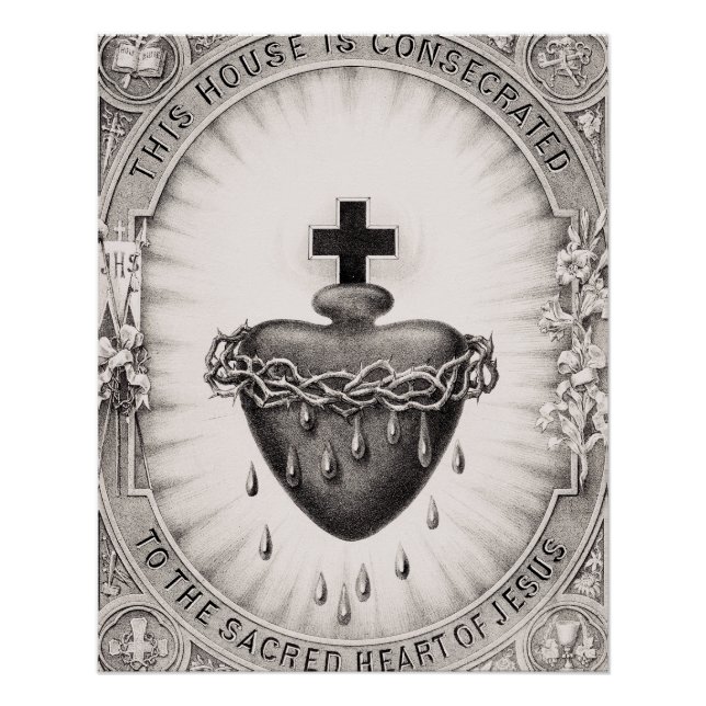 Das heiligste Herz Jesu Christi Poster (Vorderseite)
