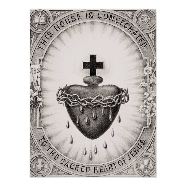 Das heiligste Herz Jesu Christi Poster (Vorderseite)