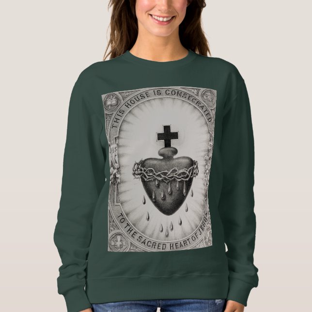 Das heiligste Herz Jesu Christi Sweatshirt (Vorderseite)