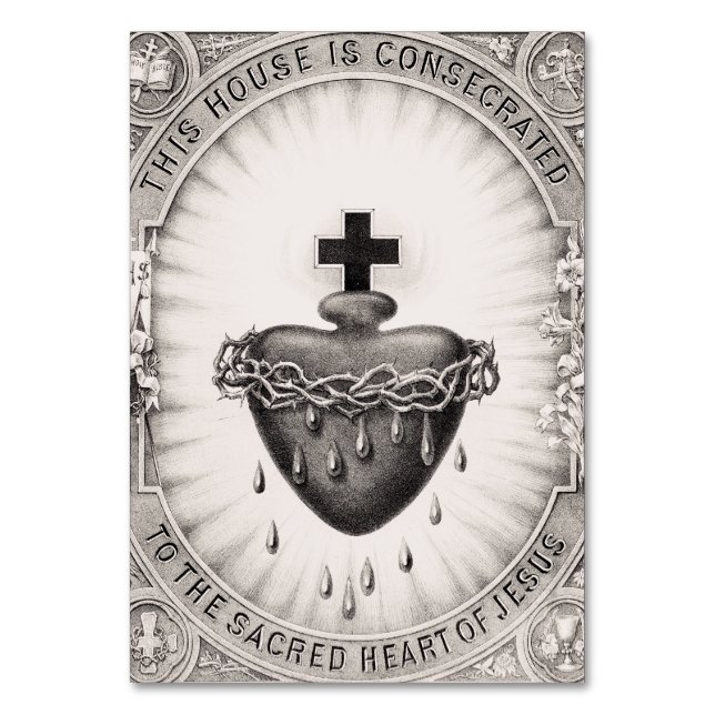 Das heiligste Herz Jesu Christi Tischnummer (Vorderseite)