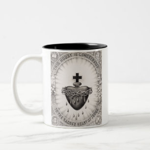 Das heiligste Herz Jesu Christi Zweifarbige Tasse