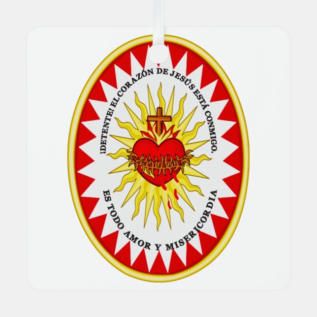 Das heiligste Herz Jesu Ornament Aus Metall (Vorderseite)