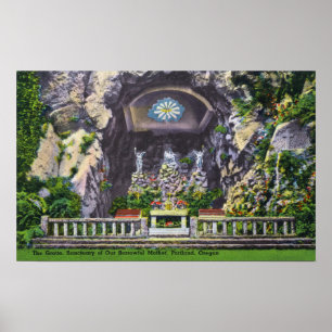 Das Heiligtum unserer traurigen Mutter Grotto View Poster