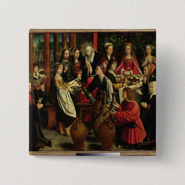 Das Heirat-Fest bei Cana, c.1500-03 Button (Vorderseite)
