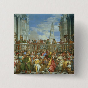 Das Heirat-Fest bei Cana, c.1562 (Öl auf Leinwand Button