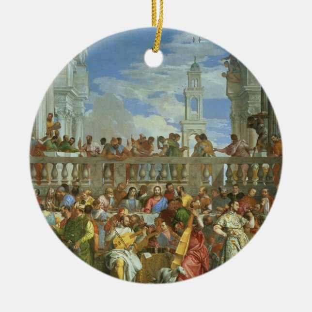 Das Heirat-Fest bei Cana, c.1562 (Öl auf Leinwand) Keramikornament (Vorne)