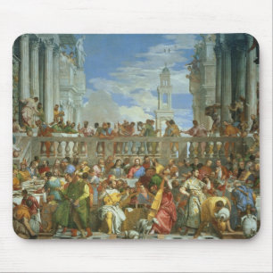 Das Heirat-Fest bei Cana, c.1562 (Öl auf Leinwand) Mousepad