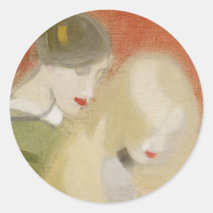 Das Heirloom der Familie, Helene Schjerfbeck Runder Aufkleber