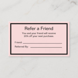 Das helle und schwarze Logo für Unternehmen Empfehlungskarte