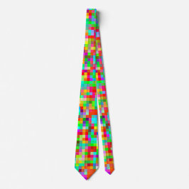 Das hellste bunteste Pixel-Muster Krawatte