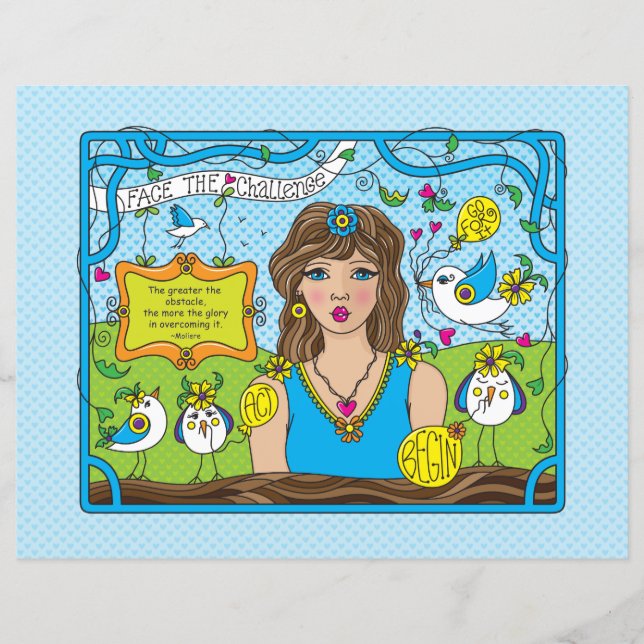 Das herausfordernde_flache Papierblatt 11"x8.5" (Vorderseite)