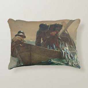 Das Heringnetz, 1885 (Öl auf Leinwand) Dekokissen